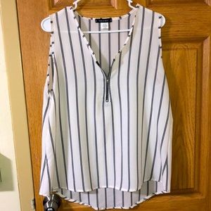 (L) sage & Vicky white dress tank